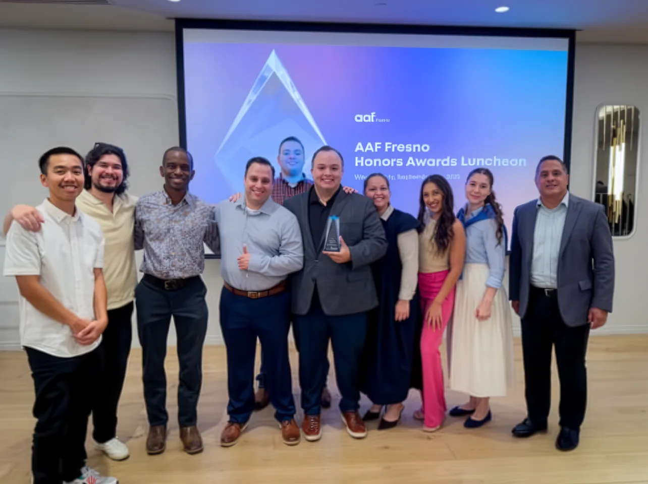 The team at the AAF Fresno Honors Awards Luncheon.