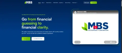 MBS Accountancy homepage, designed by AMARQUEZ