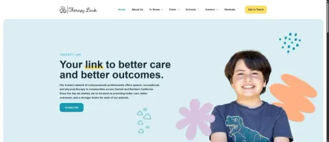 Therapy Link homepage, designed by AMARQUEZ